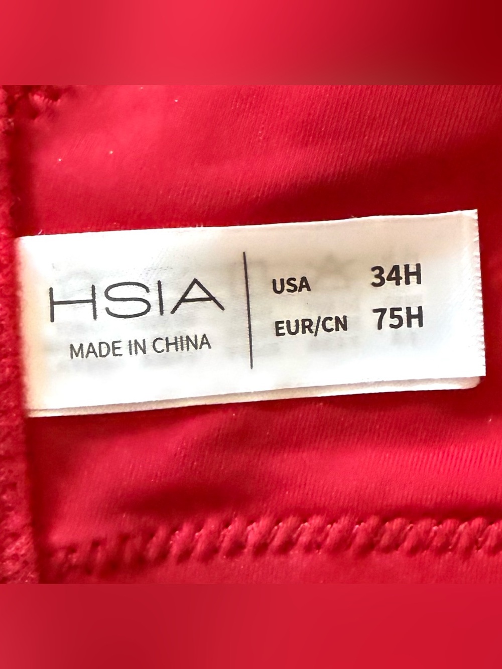 Hsia Women’s Red Smoothing T-Shirt Bra - Minimizer 34H